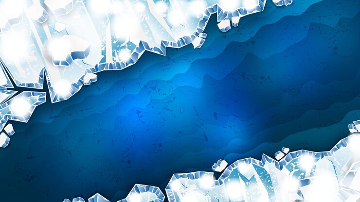 Vector grietas de hielo diagonales realistas como telón de fondo de invierno