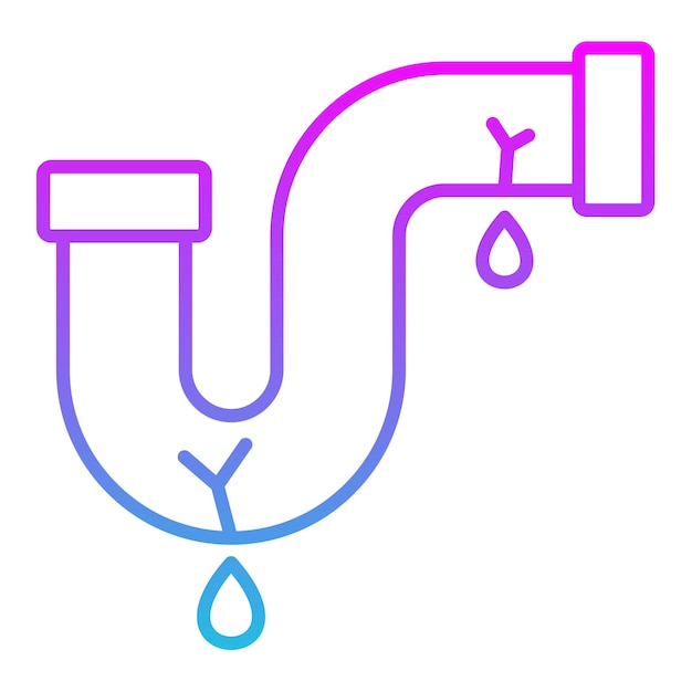 Vector un grifo de agua con un diseño azul y rosa que dice gota de agua