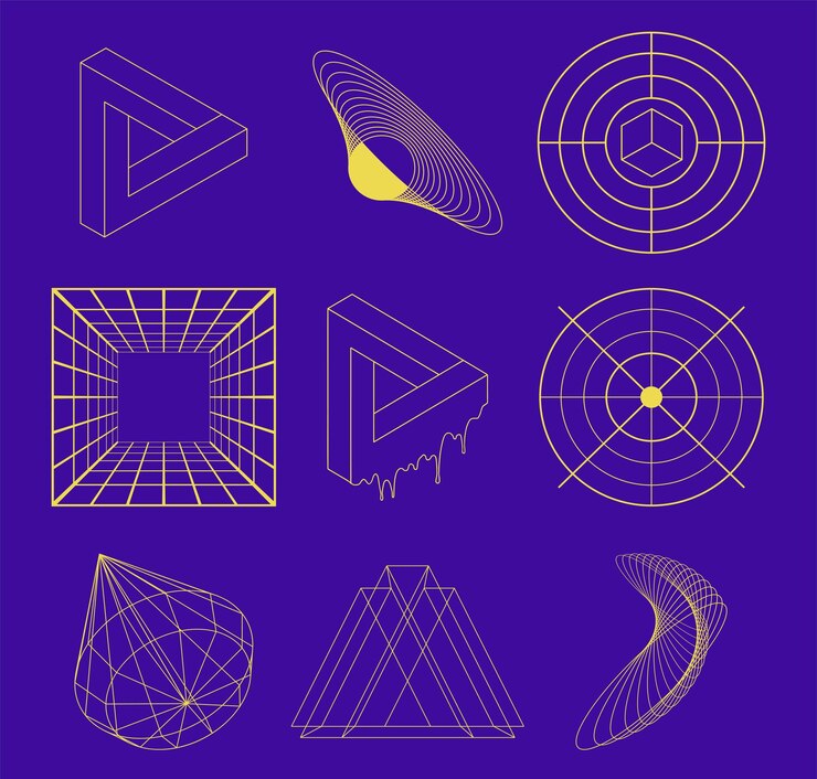 Vector grilla de fondo ornamento y2k gráfico ondulado activo abstracto línea de frecuencia