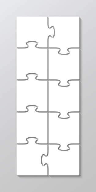 Grilla de rompecabezas Partes del diagrama de proceso Puzzle de rompecabeos gráfico de información con 10 piezas