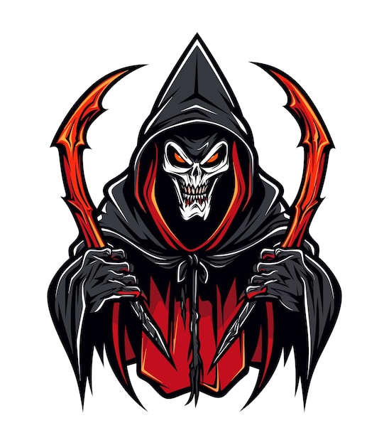 Grim reaper Muerte signo vector clip art ilustración