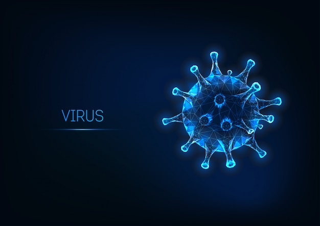 Gripe futurista del virus de la célula. Infección viral patógena