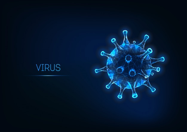 Vector gripe futurista del virus de la célula. infección viral patógena