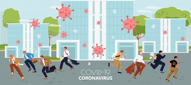 Vector gripe de temporada, concepto de pandemia de influenza por coronavirus