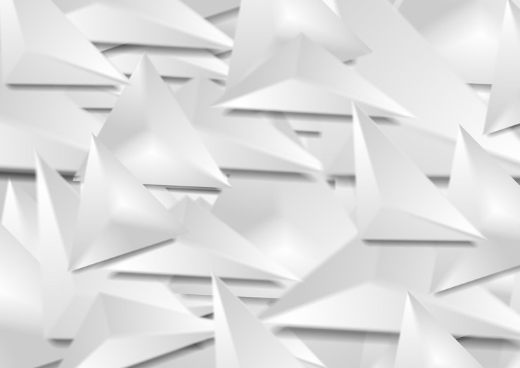 Vector gris 3d triángulos lisos fondo poligonal geométrico ilustración vectorial