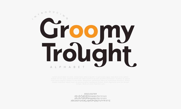 Vector groomy tipografía belleza moda elegante minimalista serif cursiva fuentes decorativas bodas vintage logotipos retro fuentes de lujo mínimas logotipo alfabeto ilustración vectorial