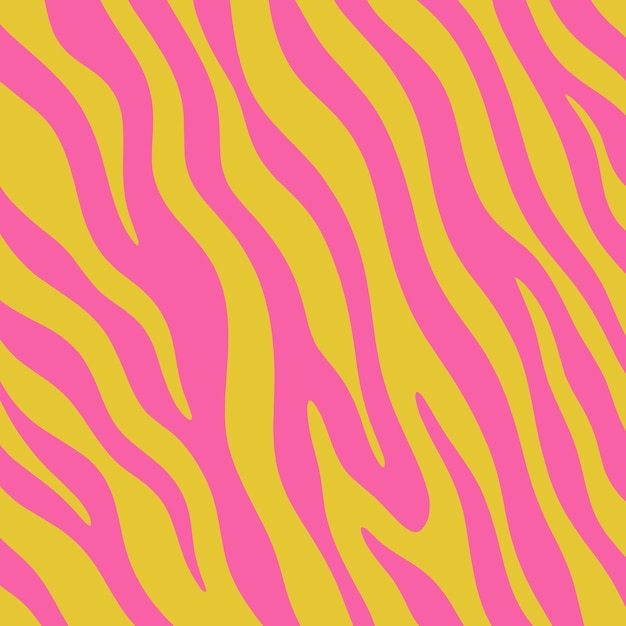 Groovy abstracto cebra o tigre rosa rayas 1960 vector ilustración líneas líquidas