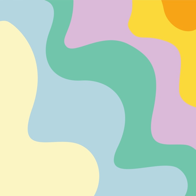 groovy background retro 70s style cute abstract vintage texture wallpaper hippie wavy vector