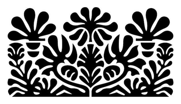 Groovy floral botánico fondo negro en moda ingenuo retro hippie estilo de los años 60 y 70 Groovy abstracto