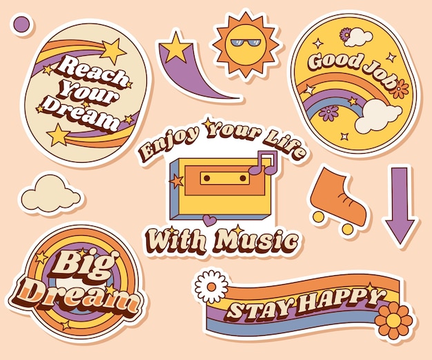 Imágenes de Stickers Vintage - Descarga gratuita en Freepik