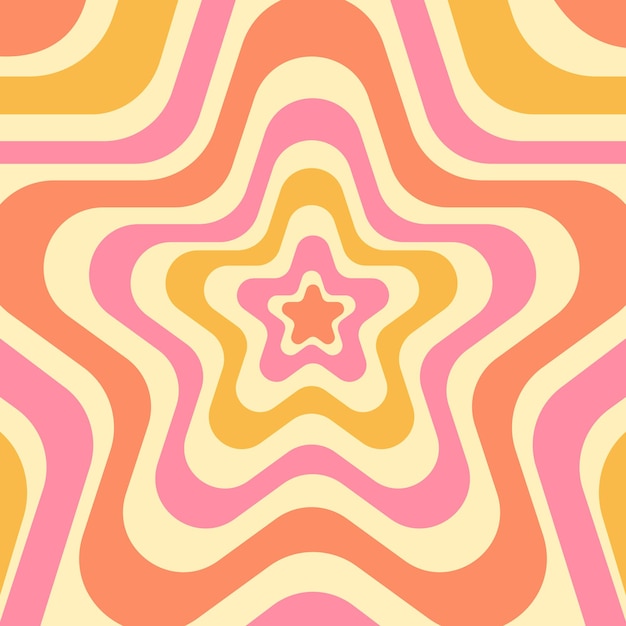 Groovy hippie 70s fondos ondas remolino patrón remolino torcido y distorsionado textura vectorial en el estilo psicodélico retro de moda Y2K estética