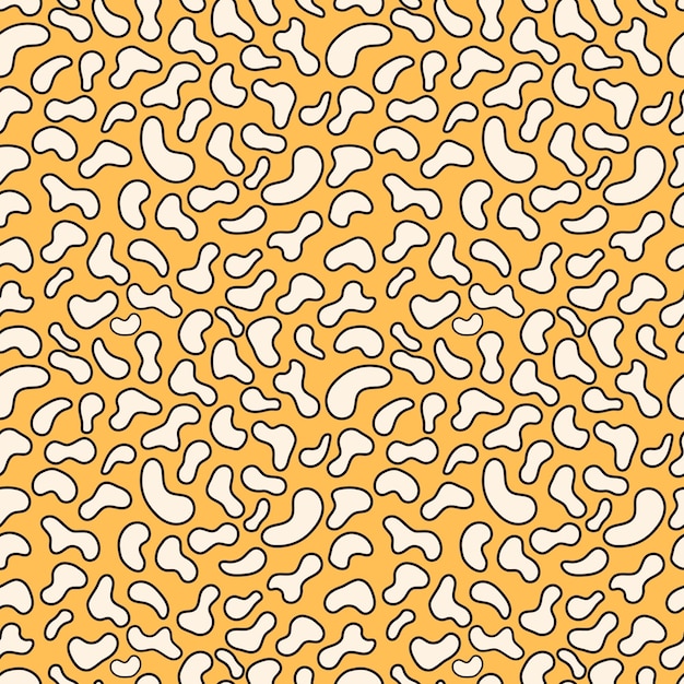 Groovy hippie Feliz Pascua de patrones sin fisuras Fondos de Pascua en estilo de dibujos animados retro de moda de los años 60 y 70