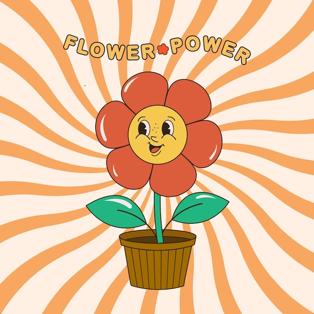 Groovy hippie set de los años 70 divertida película de dibujos animados flor arco iris paz amor corazón margarita set de set de set de set de set de set de set de set de set de set de set de set de set de