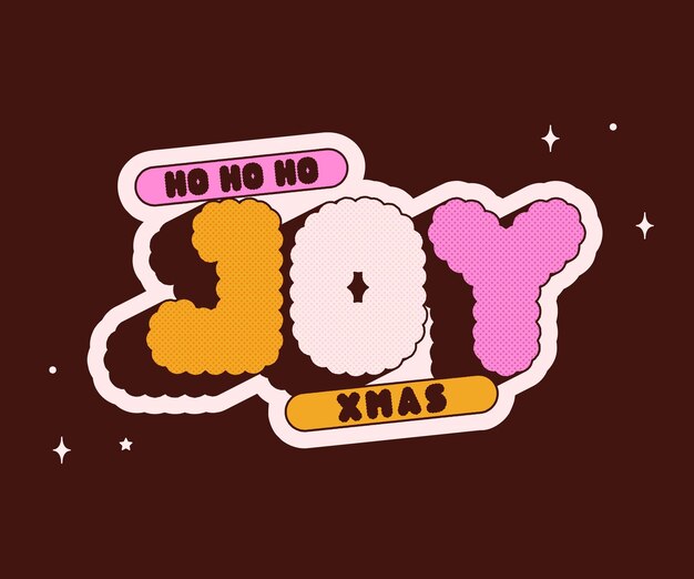 Groovy Navidad medio tono alegría puesto