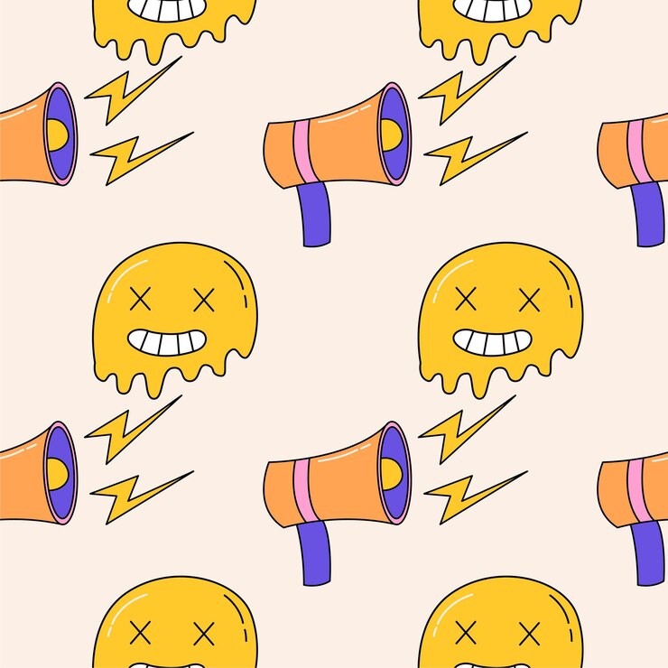Vector groovy de patrones sin fisuras fondo retro estilo años 90 volver a los años 90 textura psicodélica y trippy