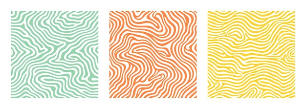 Groovy psicodélico estilo Y2K remolino de fondo diseño de estilo plano ilustración vectorial