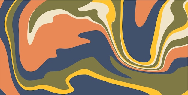 Groovy Swirl fondo psicodélico, Retro 70s 60s Hippie Estética