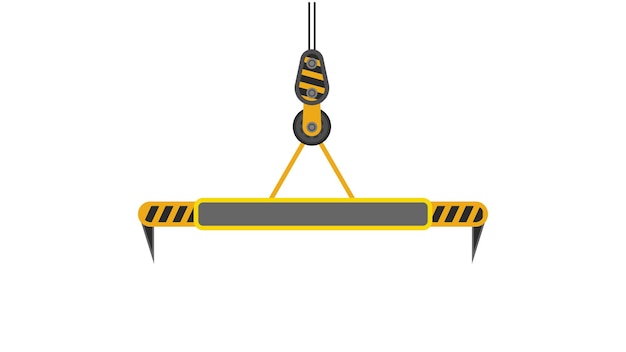 Grúa para elevación de contenedores. Aislado. Vector.