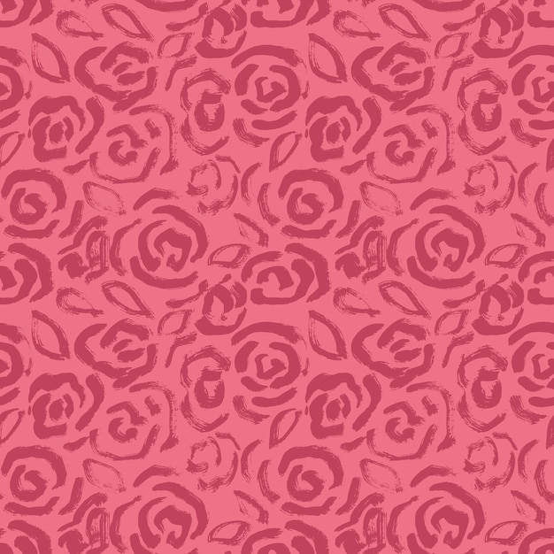 Vector grunge angustiado tinta rosas de patrón rosado