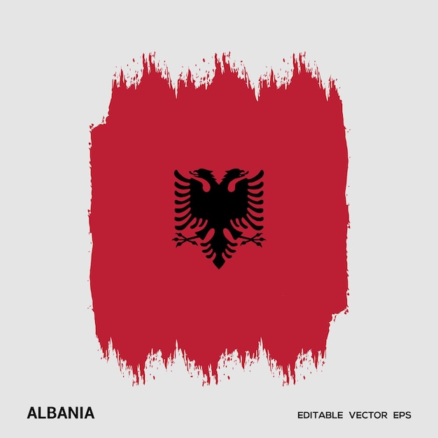 Grunge, bandera, de, albania, vector, extracto, grunge, cepillado, bandera