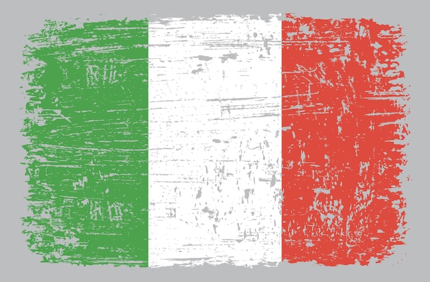 grunge, bandera, de, italia