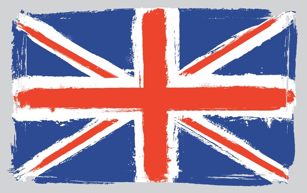 Grunge bandera del Reino Unido