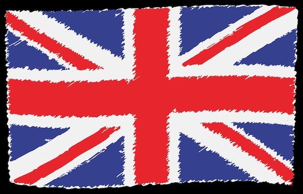 Grunge bandera del reino unido