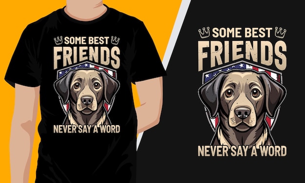 Grunge basado en vectores y diseño de camisetas de pug tipo insignia para amantes de perros Labrador Retriever