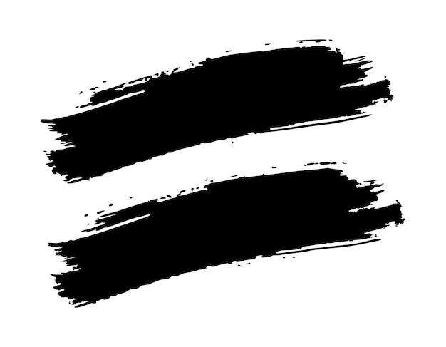 Grunge Brush Strokes Set Rough Texture Ilustración de arte vectorial