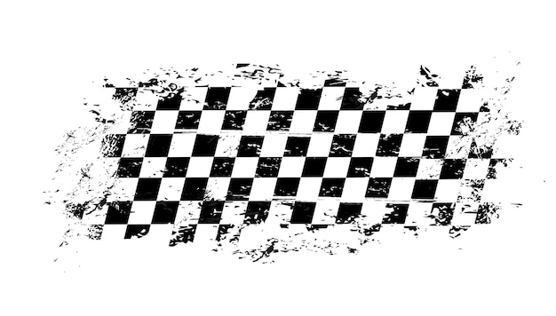 Grunge carrera bandera vector cuadros deporte carreras