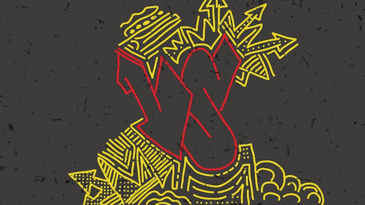 Vector grunge contra fondo