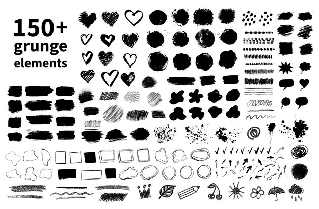 Grunge design elements collection