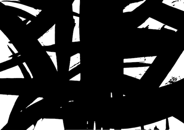 Grunge fondo vectorial blanco y negro patrón oscuro abstracto de manchas cepillas líneas polvo