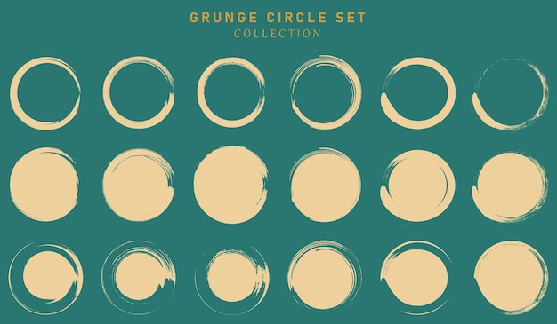 Grunge formas redondas Grunge colección de pancartas Vector