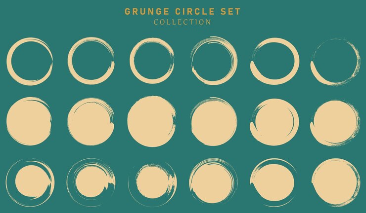 Grunge formas redondas Grunge colección de pancartas Vector