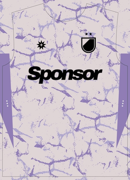 Grunge Lavender Púrpura Patrón Impresión de sublimación de la camiseta de fútbol