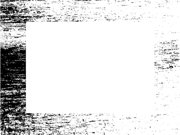 Grunge marco y borde Grunge negro y blanco Textura de superposición de angustia Polvo y sucio áspero