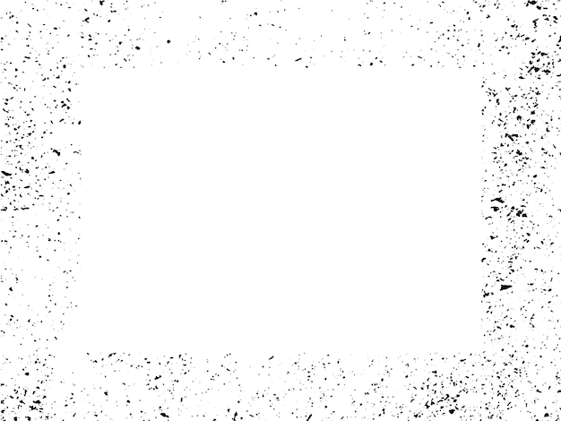 Grunge marco y borde Grunge negro y blanco Textura de superposición de angustia Polvo y sucio áspero
