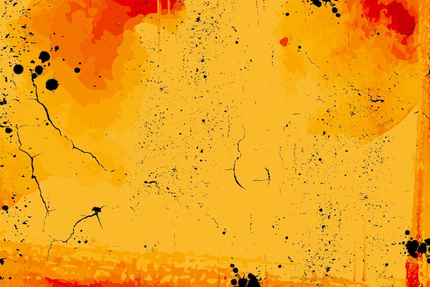 Vector grunge metal amarillo oxidado textura agrietada