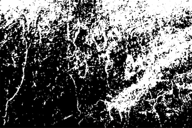 Grunge negro con textura desgastada en fondo blanco Grunge desgastada con fondo monocromático superpuesto