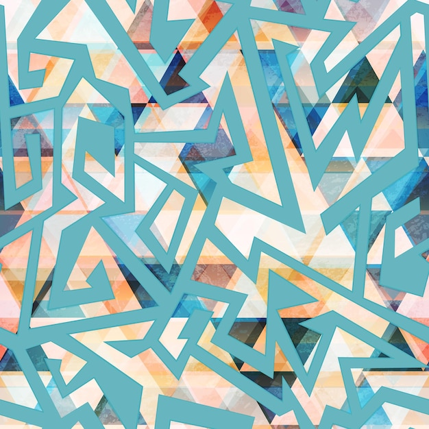 Grunge patrón geométrico sin costura eps 10 archivo vectorial