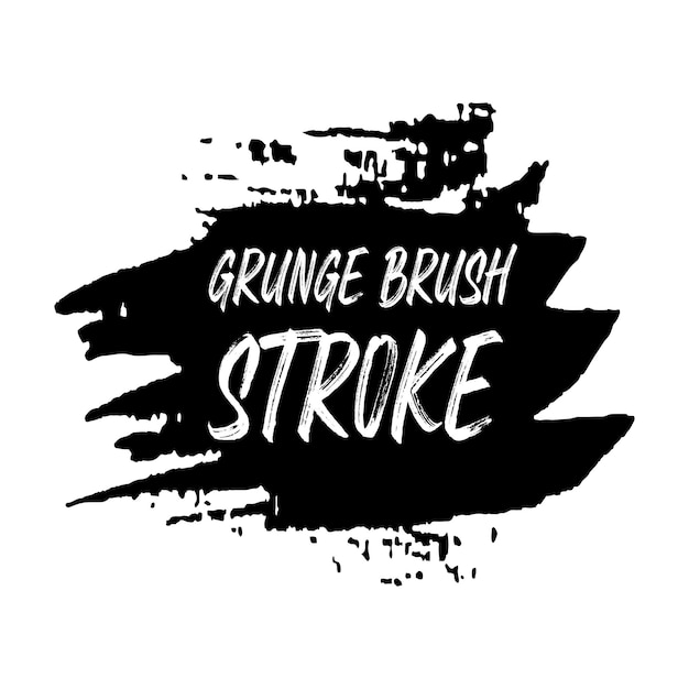 Grunge pinceladas de arte vectorial ilustración en fondo blanco