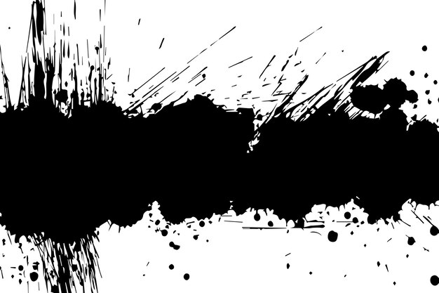 Grunge Pintura de franja Pincel vectorial Stroke Banner de angustia Colección de pinceles aislados negros