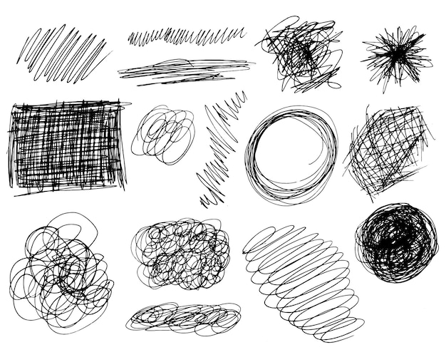 Grunge trazos de pincel de tinta elementos de pintura negra trazo de la pincel línea grunge texturas sucias de las pancartas