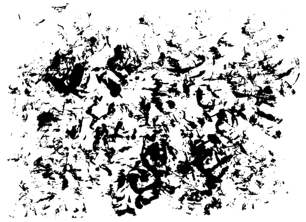 Vector grunge urbano gráfico mancha de tinta textura monocromo sobre papel blanco cepillado a mano