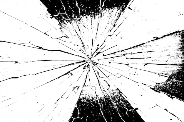 Grunge Vector Texture de vidrio agrietado envejecido y desgastado Superficie rota Detallado telón de fondo áspero