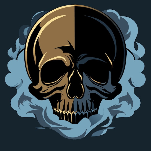 Vector grungestyle smoke y el arte de las calaveras