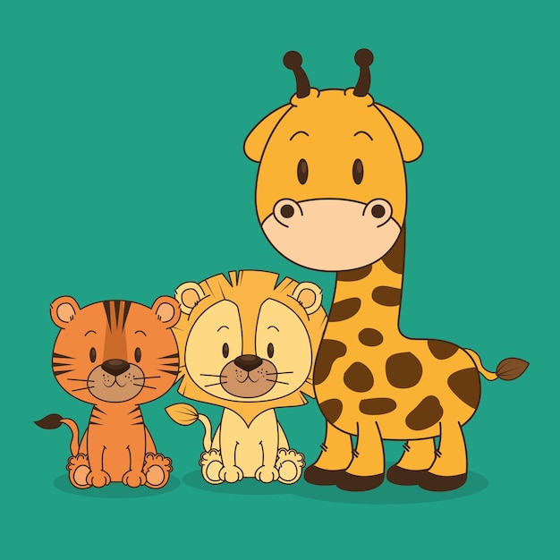 grupo de animales pequeños y lindos
