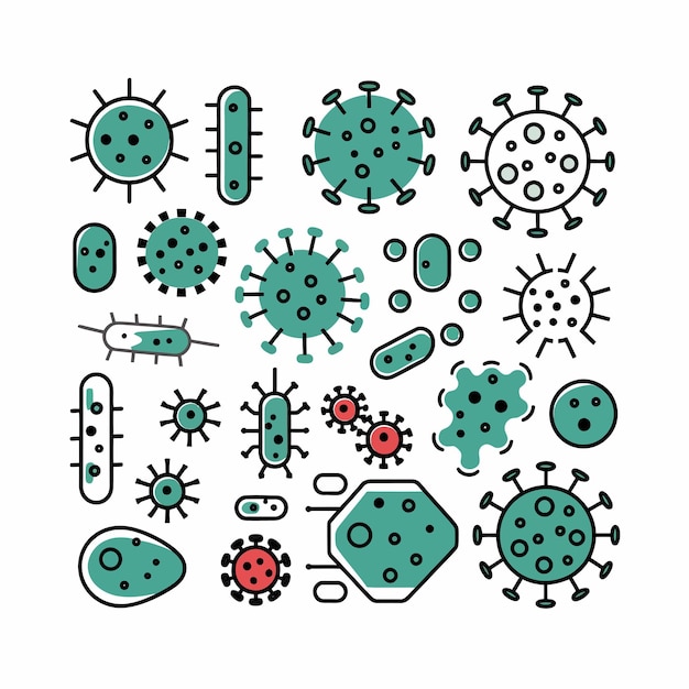 un grupo de bacterias y bacterias con las palabras " bacterias "