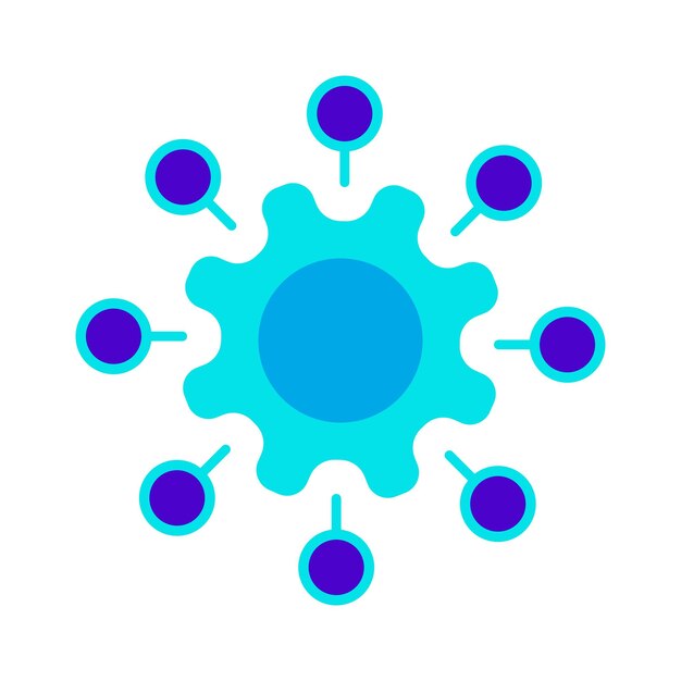 Grupo comunitario compartiendo ilustración de vector de icono azul